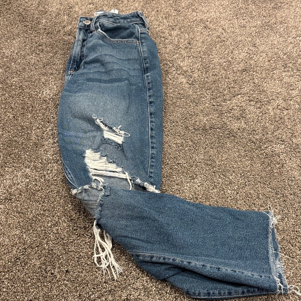 Hollister Blue Distressed Boyfriend Jeans